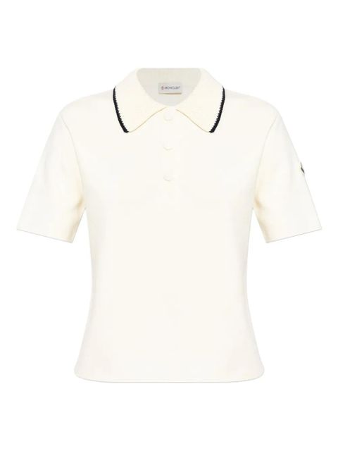 Moncler contrast stripe polo shirt - Neutrals - zdjęcie produktu nr 1