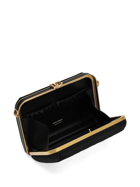 Dolce & Gabbana Dolce box satin and laminated ayers handbag - Black
