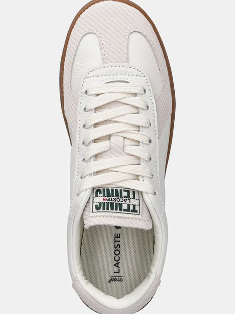 Lacoste sneakersy skórzane Baseshot Pro Sneakers damskie kolor beżowy 50SFA0032