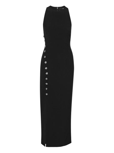 ROTATE BIRGER CHRISTENSEN button-embellished midi dress - Black - zdjęcie produktu nr 1