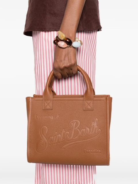 MC2 Saint Barth medium Vanity logo-embossed grained-leather tote bag - Brown - zdjęcie produktu nr 2