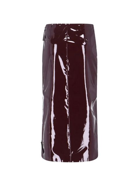 The Frankie Shop Samantha patent-finish skirt - Red - zdjęcie produktu nr 2