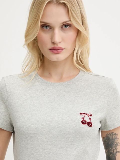 Miss Sixty t-shirt damski kolor szary 6S2SJ19500