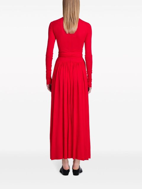 Proenza Schouler Meret tie-detail maxi dress - Red