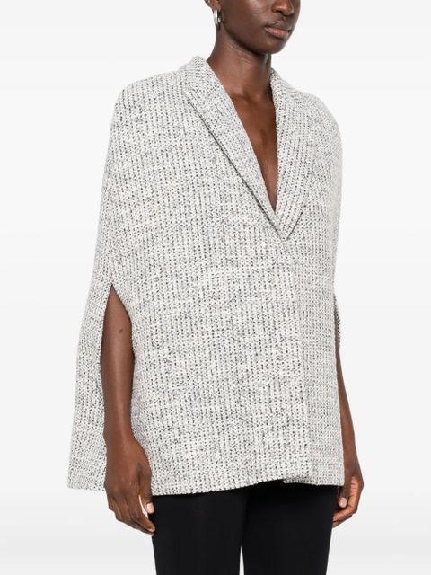 Coperni tweed tailored cape - Black