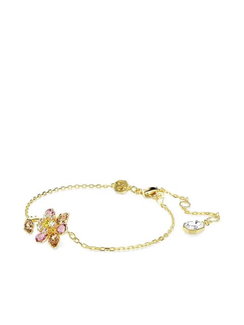 Swarovski Idyllia flower charm bracelet - Gold