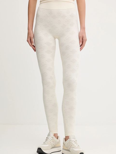 Guess legginsy PEONY damskie kolor beżowy z aplikacją V5YB09 Z3OA0 - zdjęcie produktu nr 1