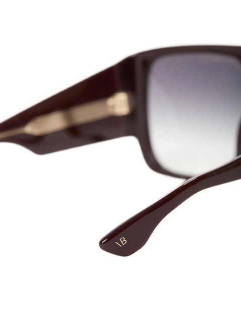 Victoria Beckham oversized square-frame sunglasses - Brown