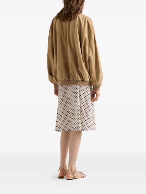 Prada polka-dot print marocain shirt dress - Neutrals