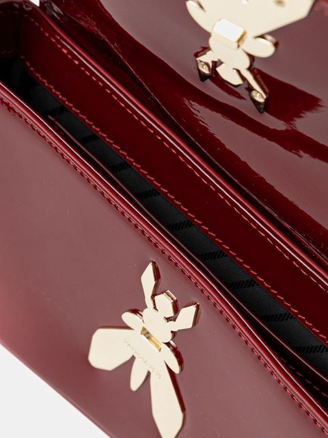 Patrizia Pepe torebka skórzana kolor bordowy 8B0231 L125