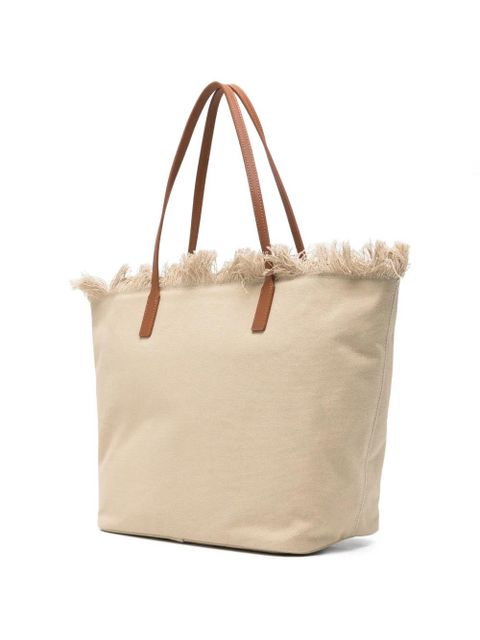 MC2 Saint Barth City fringed tote bag - Neutrals