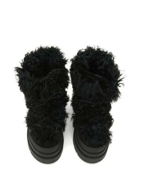 Yves Salomon shearling platform boots - Black