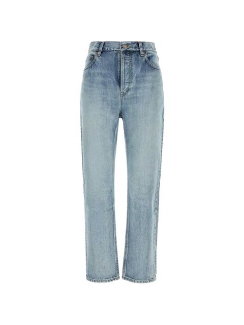 Saint Laurent 90's high-rise cropped slim jeans - Blue - zdjęcie produktu nr 1