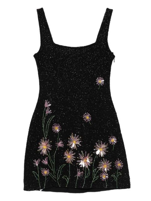 STAUD sequin-embellished floral mini dress - Black - zdjęcie produktu nr 1