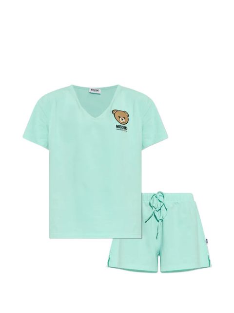 Moschino two-piece pajamas logo set - Green - zdjęcie produktu nr 1
