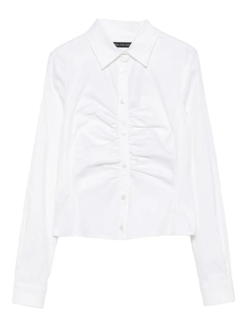 Balenciaga ruched long-sleeve shirt - White - zdjęcie produktu nr 1