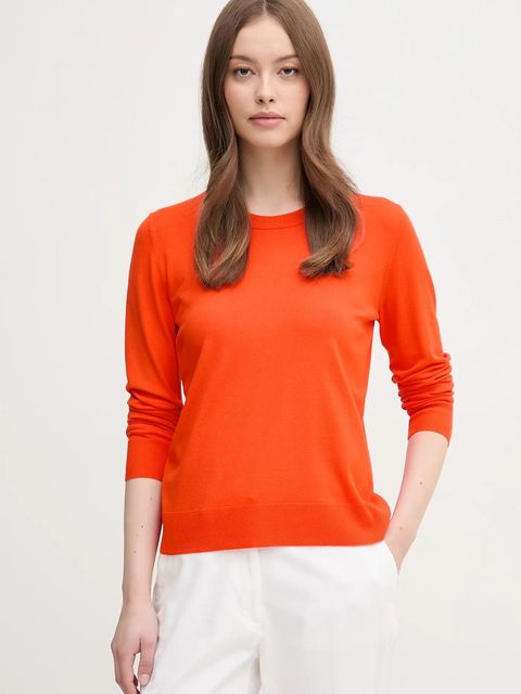Sisley sweter damski kolor pomarańczowy lekki 17Q3M100F - zdjęcie produktu nr 1