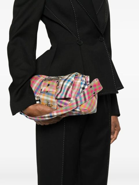 Vivienne Westwood Hazel plaid-pattern clutch bag - Pink - zdjęcie produktu nr 2