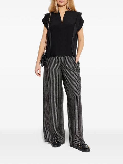 Max Mara V-neck panel blouse - Black - zdjęcie produktu nr 2