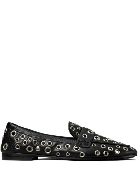 Tory Burch eyelet-embellished loafers - Black - zdjęcie produktu nr 1