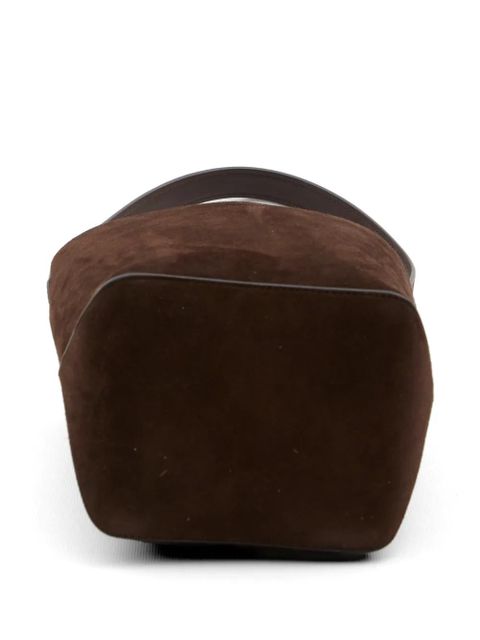 The Row geometric leather small tote - Brown - zdjęcie produktu nr 2