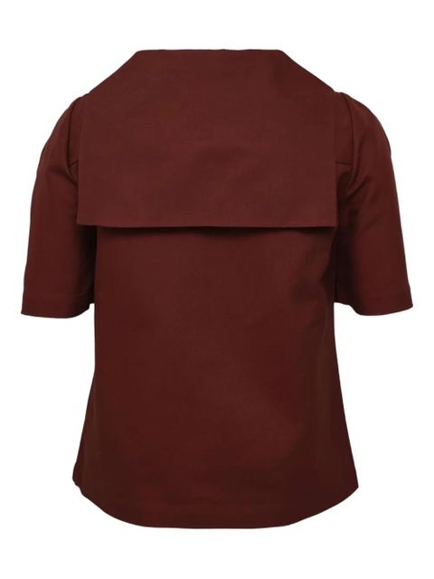 SHUSHU/TONG button cotton top - Brown - zdjęcie produktu nr 2