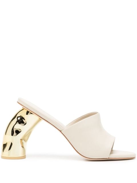 Cult Gaia Capri 100mm leather mules - Neutrals