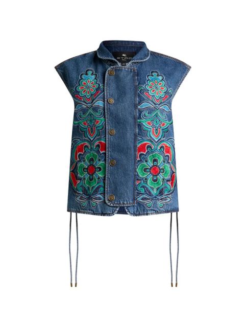 ETRO floral-motif gilet - Blue - zdjęcie produktu nr 1