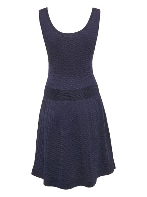 SANDRO Pre-owned textured knitted dress - Blue