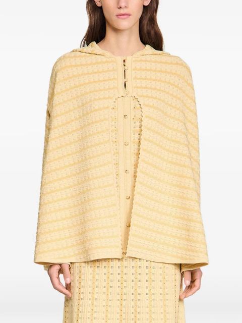 SANDRO rhinestone knit cape - Neutrals - zdjęcie produktu nr 1