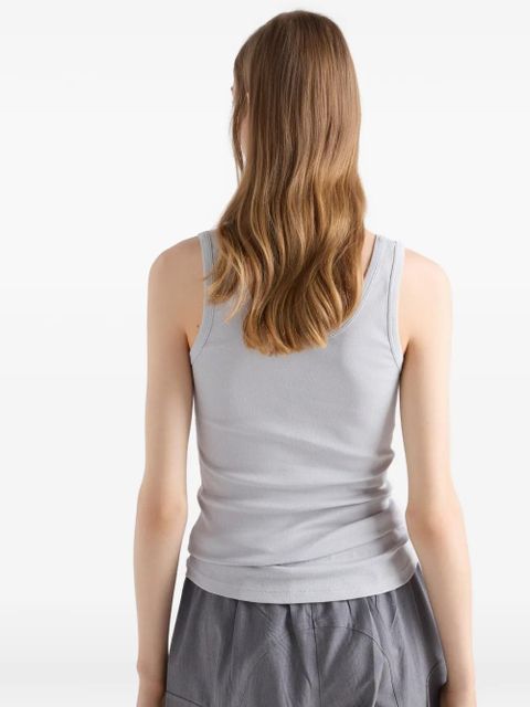 Prada ribbed knit tank top - Grey