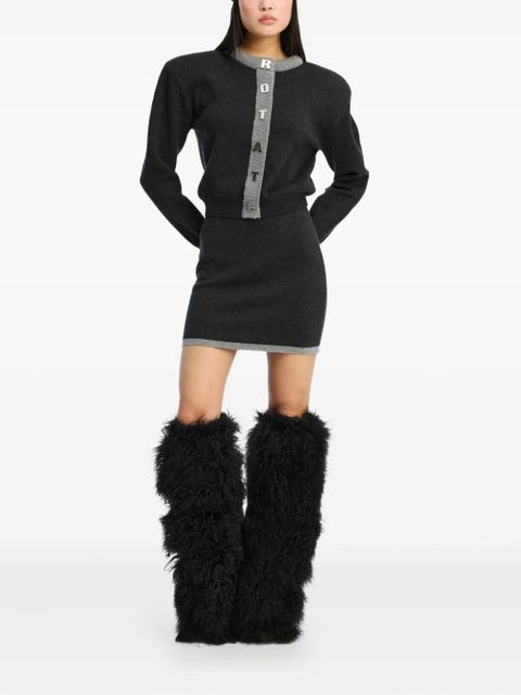 ROTATE BIRGER CHRISTENSEN cotton mini skirt - Grey - zdjęcie produktu nr 2