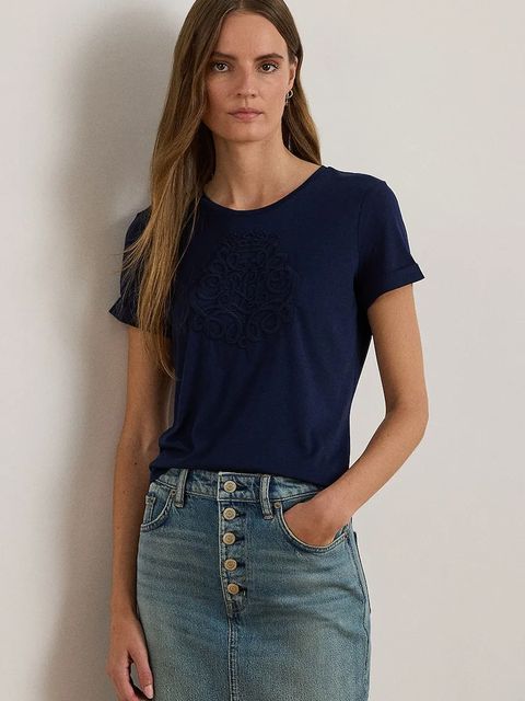 Lauren Ralph Lauren t-shirt damski kolor granatowy 200P03753 - zdjęcie produktu nr 1