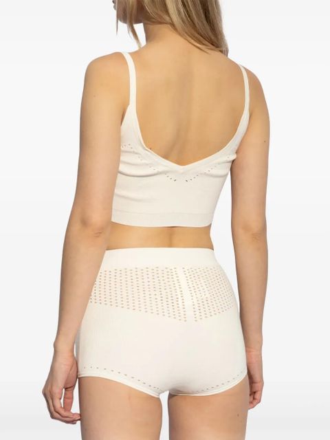Max Mara perforated high-waisted shorts - White
