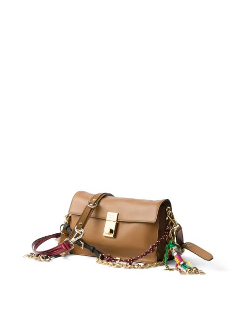 Prada small Soft Sound leather shoulder bag - Brown