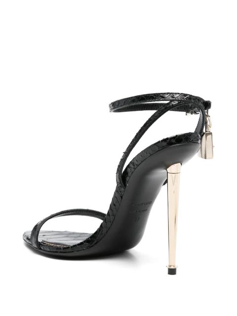 TOM FORD padlock strap sandals - Black
