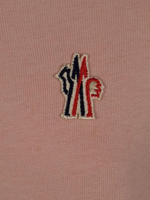 Moncler logo-patch cotton polo shirt - Pink