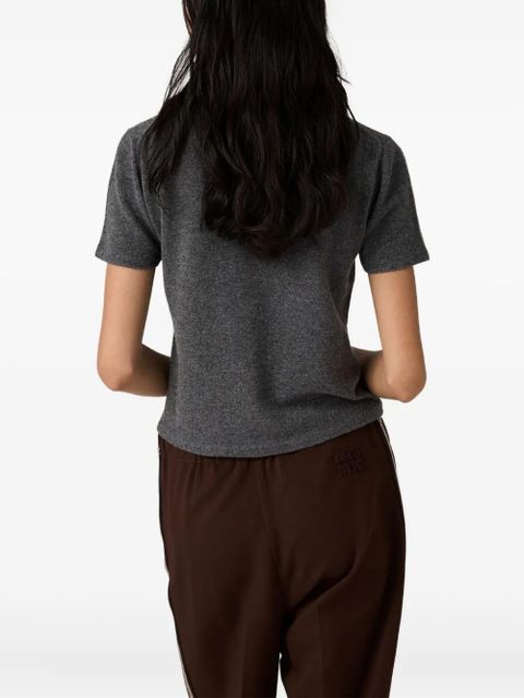 Miu Miu ribbed mock-neck cashmere sweater - Grey