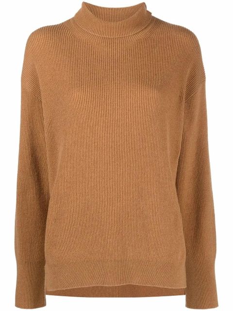 Nanushka roll-neck ribbed-knit jumper - Brown - zdjęcie produktu nr 1