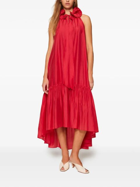 TWINSET ruffled midi dress - Red - zdjęcie produktu nr 2