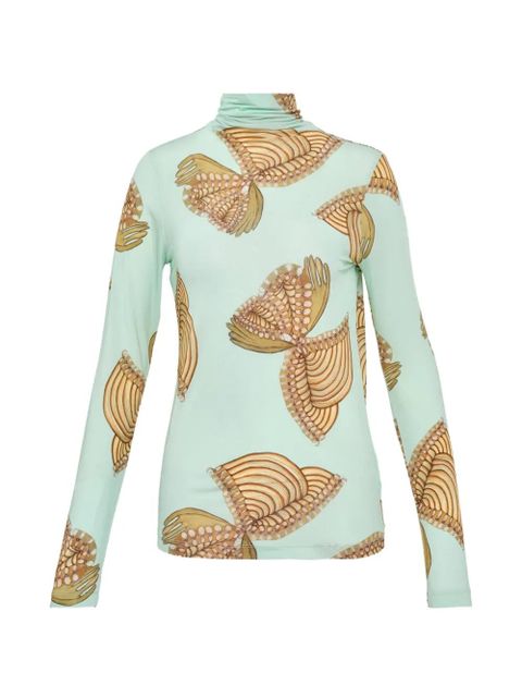 Ulla Johnson Aurelia turtleneck T-shirt - Green - zdjęcie produktu nr 1