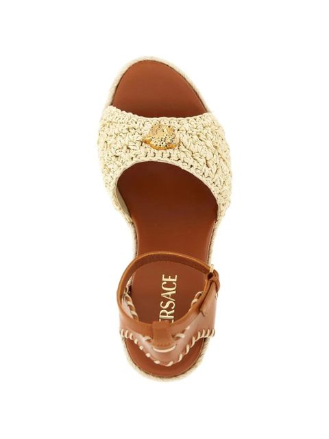 Versace braided medallion espadrilles - Brown