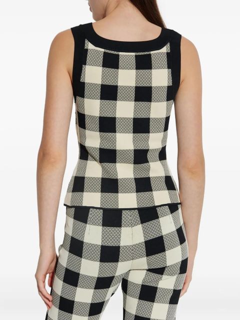 Posse gingham sleeveless top - HERITAGE PLAID