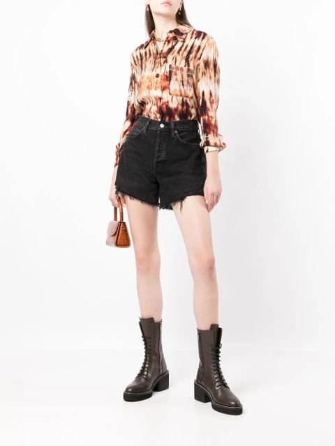 AGOLDE raw-cut denim shorts - Black