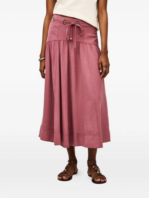 Ba&Sh Donia eyelet-embellished drawstring skirt - Pink