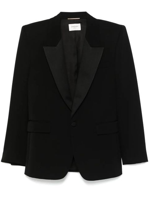 Saint Laurent grain-de-poudre blazer - Black - zdjęcie produktu nr 1