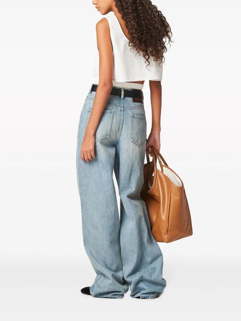 Miu Miu cotton wide-leg jeans - Blue