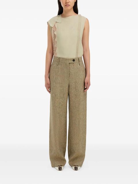 Ferragamo lace-inserts top - Neutrals - zdjęcie produktu nr 2