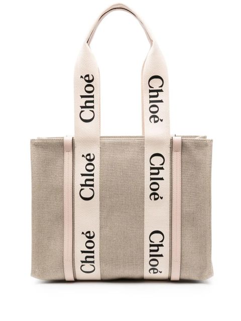 Chloé medium Woody tote bag - Neutrals - zdjęcie produktu nr 1