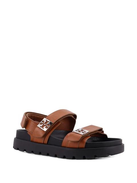 Tory Burch logo calf leather sandals - Brown - zdjęcie produktu nr 2